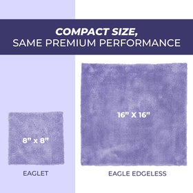 The Rag Company Eaglet 350 edgeless detail showing no stitching prevents snags