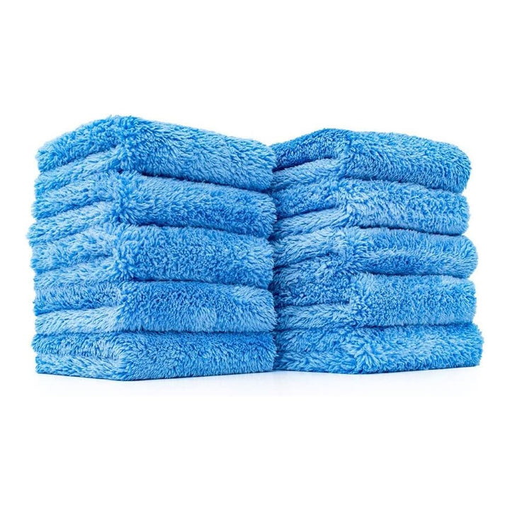 The Rag Company Eaglet 500 front pack showing 10 blue towels and product label for easy identification