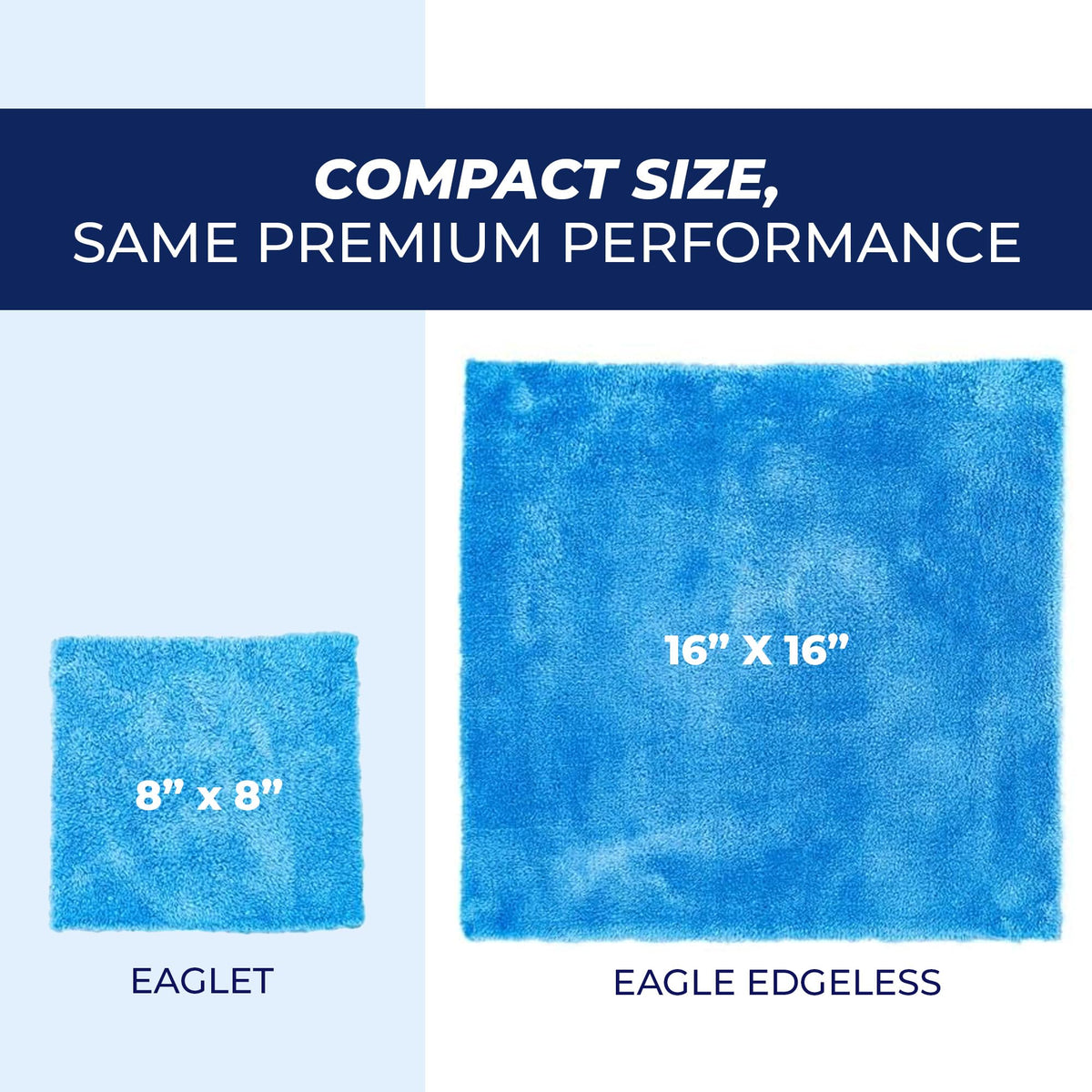 The Rag Company Eaglet 500 plush close-up showing dense fibers and a soft finish for gentle buffing