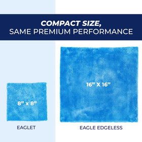 The Rag Company Eaglet 500 plush close-up showing dense fibers and a soft finish for gentle buffing