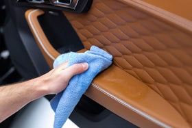 The Rag Company towel demonstrating liquid pickup and fast absorbency