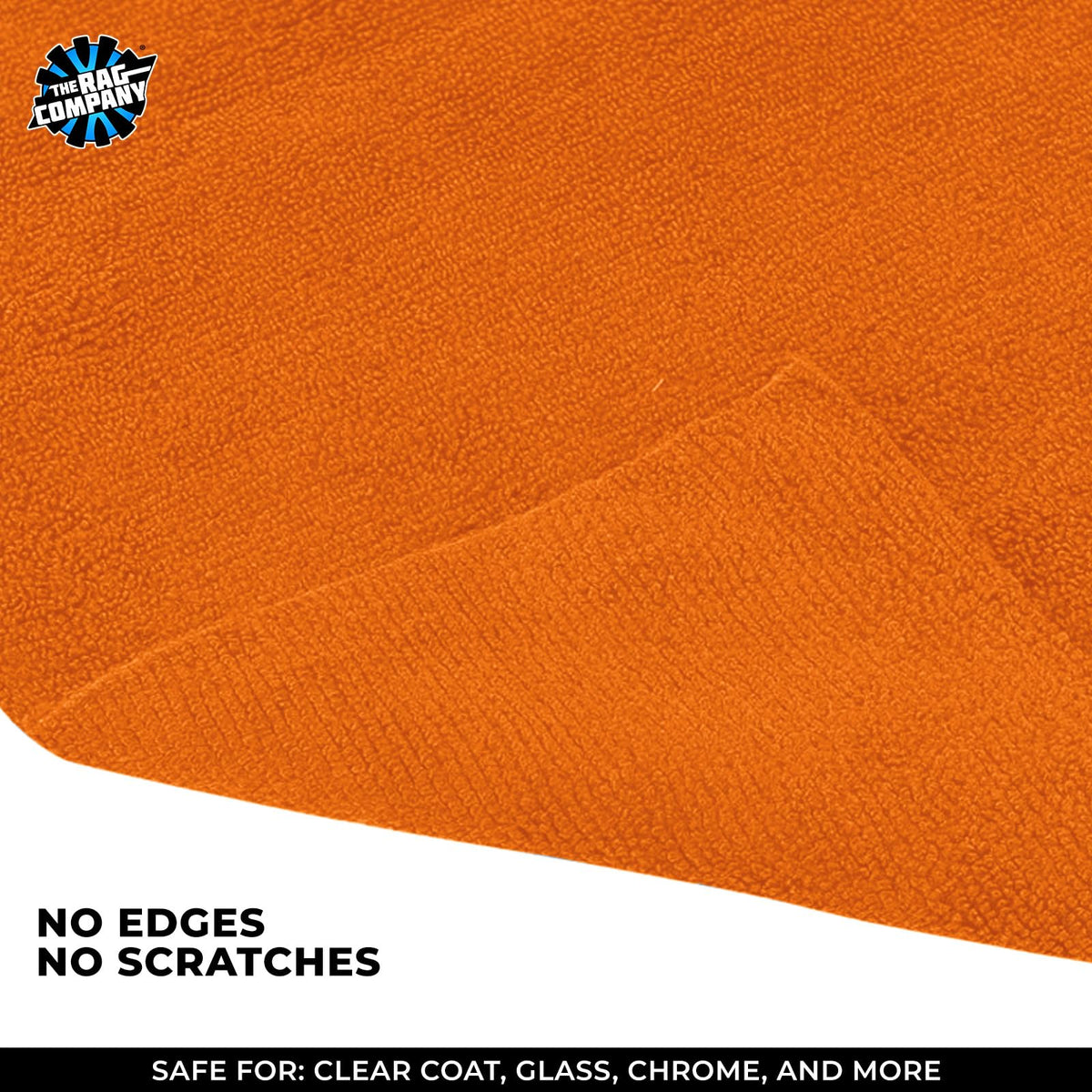 Close-up fiber detail of The Rag Company towel demonstrating dense fibers for scratch-free finish