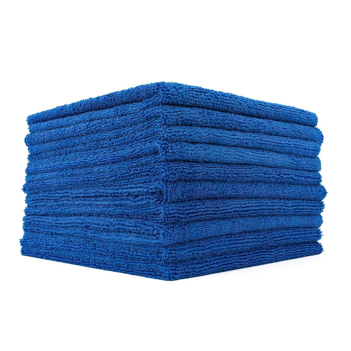 The Rag Company front pack view showing 10-pack and royal blue towels for convenience