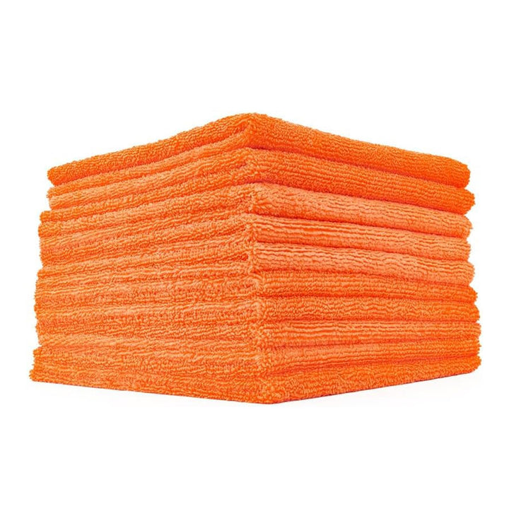 The Rag Company edgeless 365 front packaging showing 10-pack and orange towels for value