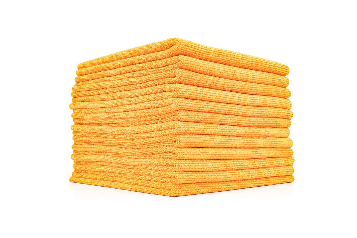 The Rag Company towel package front view showing 12-pack and orange color for value