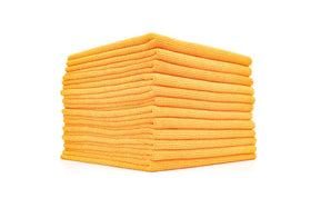The Rag Company towel package front view showing 12-pack and orange color for value