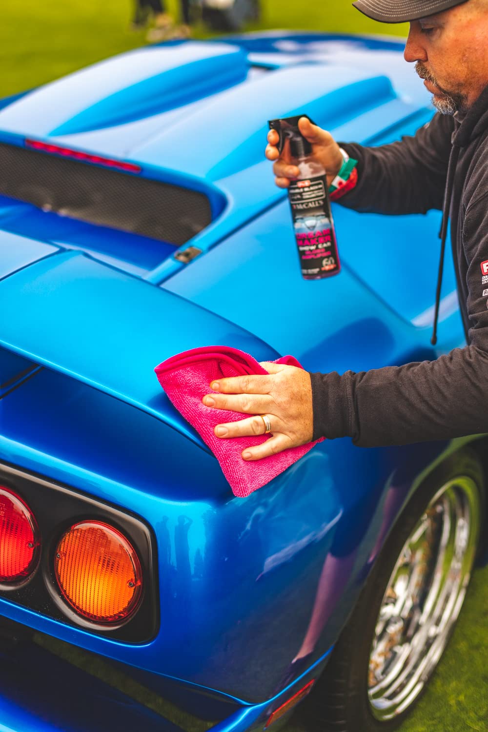 The Rag Company FTW polishing automotive glass for smooth, clear finish