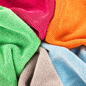 The Rag Company FTW wet versus dry comparison showing absorption and drying performance