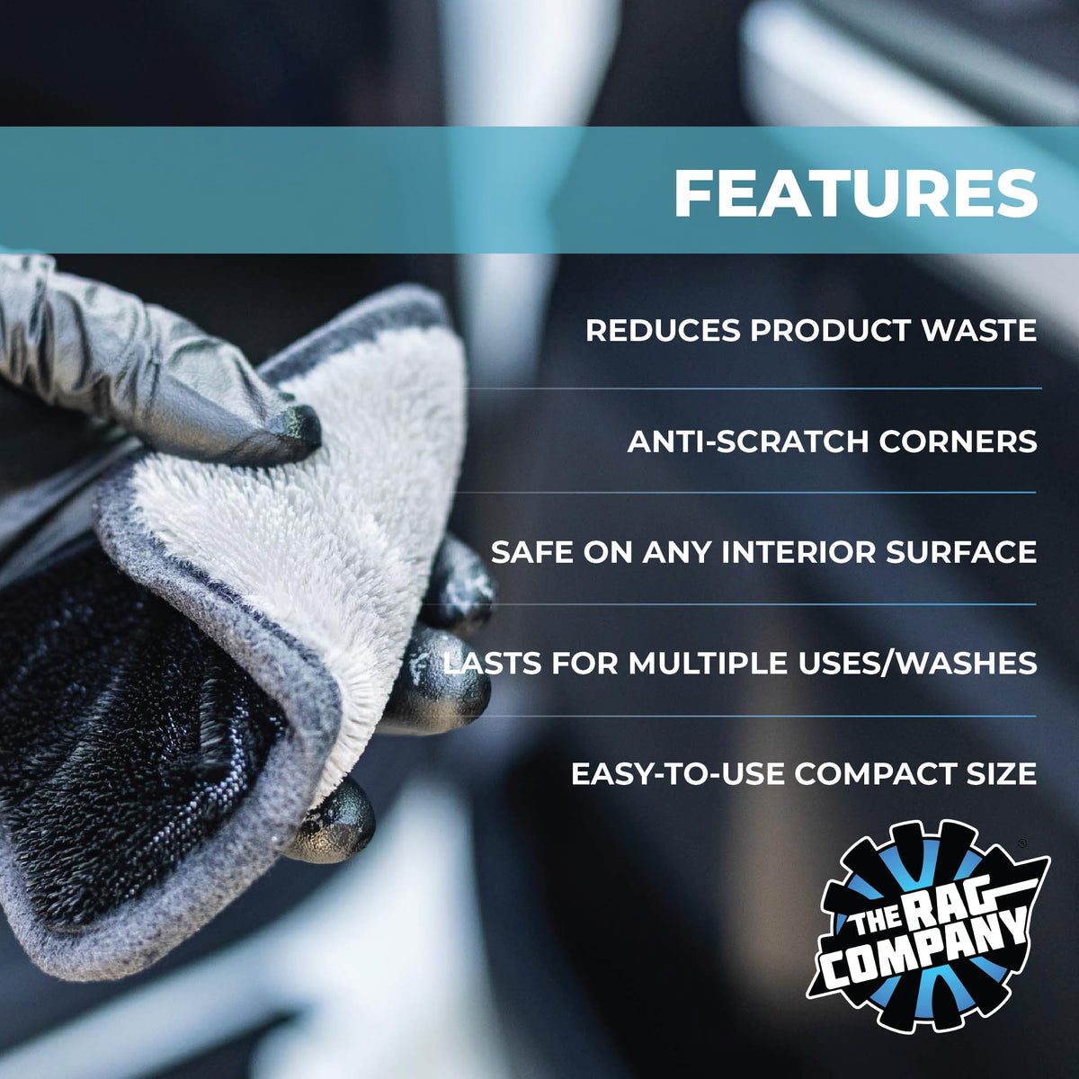 The Rag Company waterproof barrier edge preventing liquid soak-through and residue