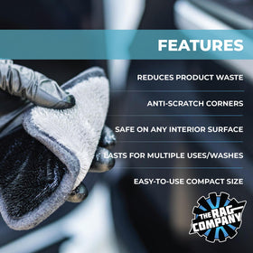 The Rag Company waterproof barrier edge preventing liquid soak-through and residue