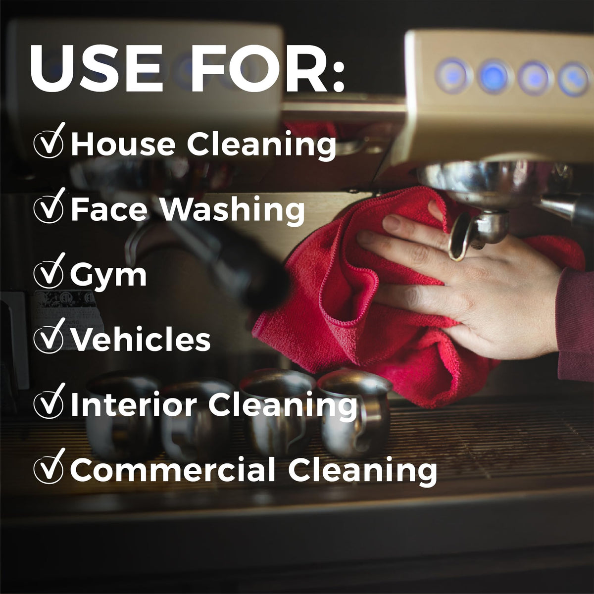 The Rag Company towel used on kitchen counter demonstrating everyday utility