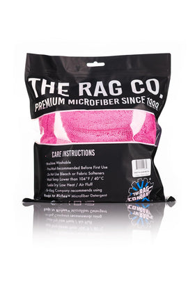 The Rag Company towel on glossy hood showing lint-free drying and smooth finish