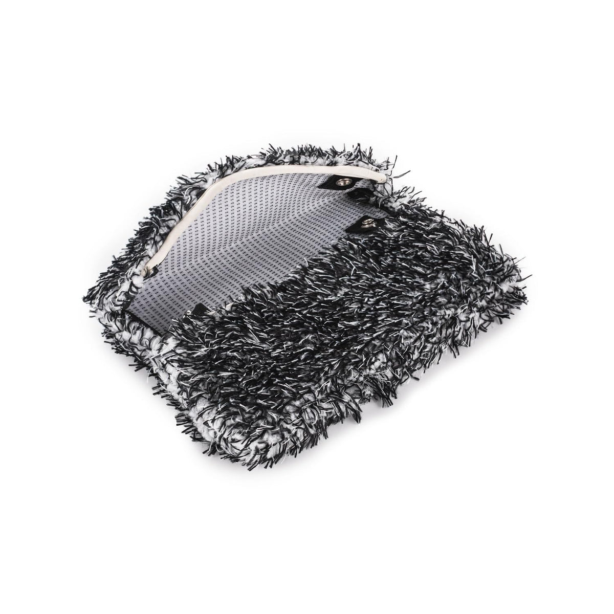 The Rag Company mop with microfiber towel attached demonstrating secure towel plug