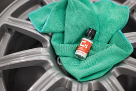 The Rag Company towel cleaning glass leaving streak-free clarity
