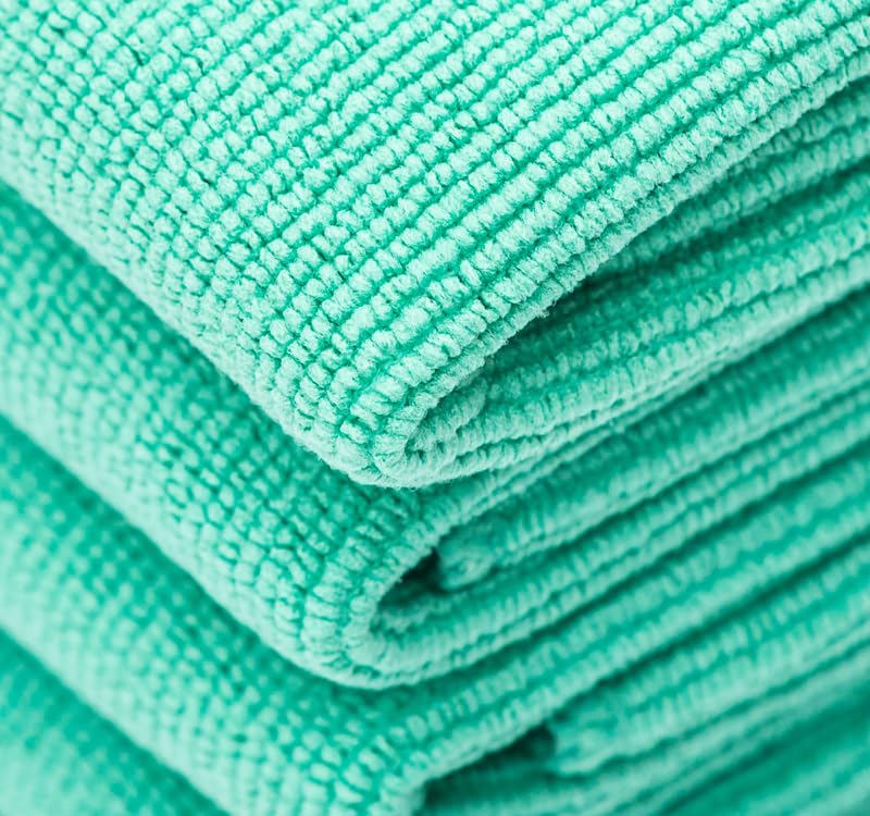 The Rag Company towel in use leveling ceramic coating for smooth results