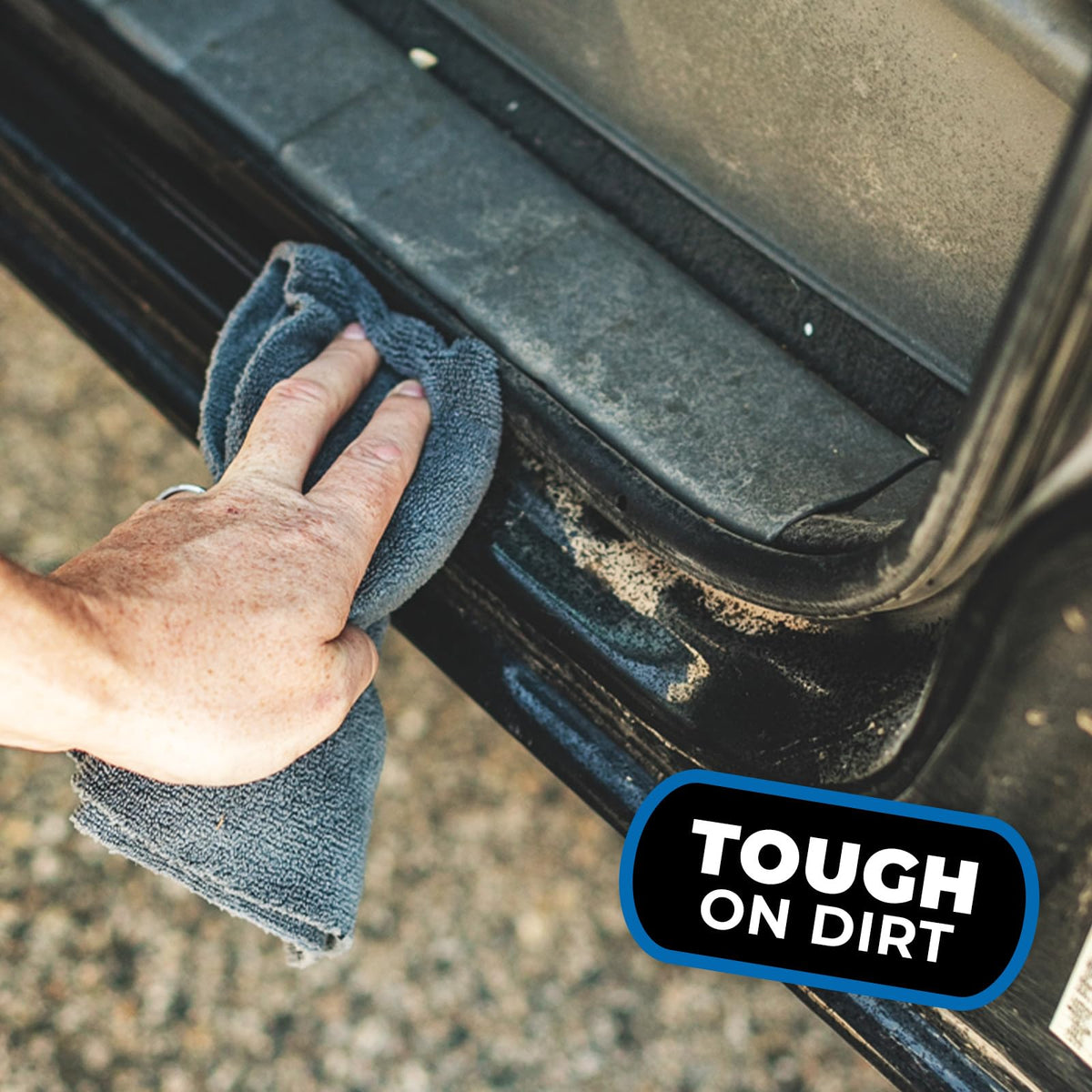 The Rag Company towel removing wax from car paint for clean residue removal