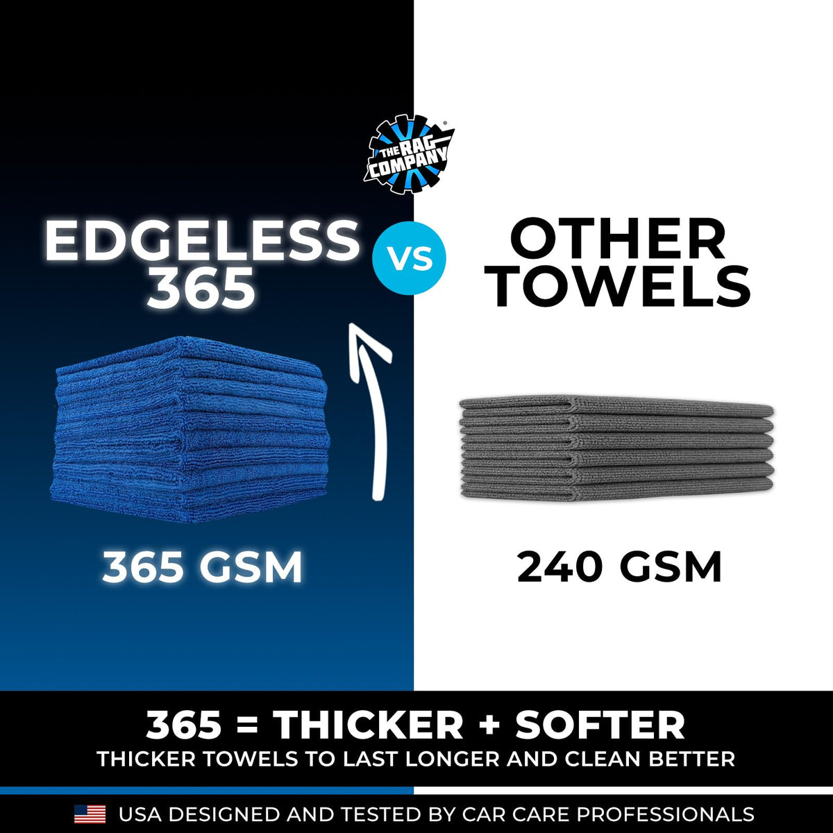 The Rag Company towel wiping polish off car paint for efficient product removal