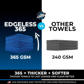 The Rag Company towel wiping polish off car paint for efficient product removal