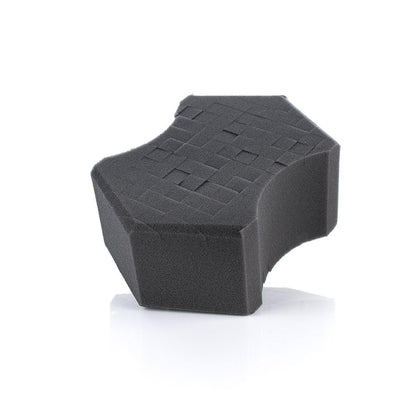 The Rag Company sponge front view showing dark grey foam for gentle cleaning