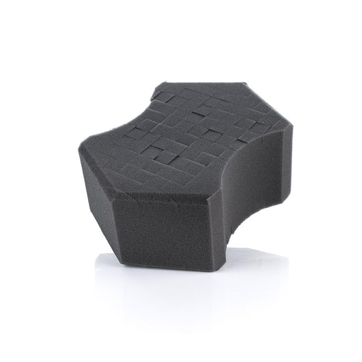 The Rag Company sponge front view showing dark grey foam for gentle cleaning