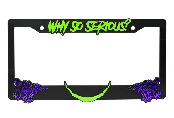 THE SPARRING PRO front view of Joker frame on vehicle showing bold lime green and purple styling and instant personalization