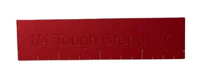 The Tough Brand beside a tape measure illustrating compact size and accurate spacing