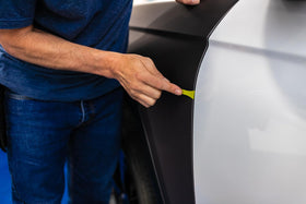 THE WRAP INSTITUTE green 90-degree thin edge detail showing precise cutting angle for tight gaps