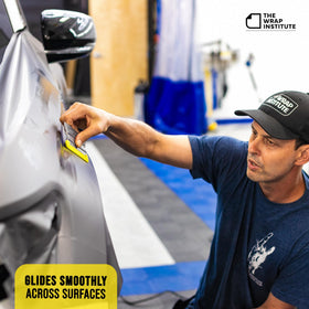 THE WRAP INSTITUTE smoothing chrome trim without scuffing for neat finish