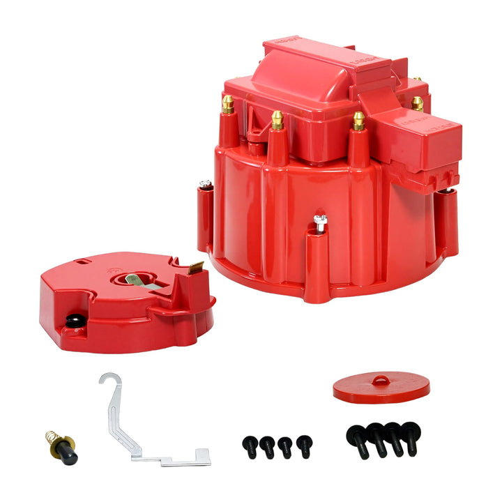THEBIGDEALS red distributor cap front view showing fit and finish benefits