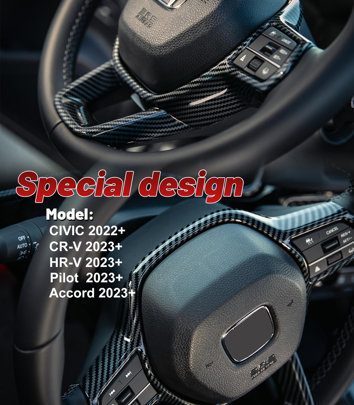 Thenice close-up carbon fiber texture highlighting premium ABS finish benefit