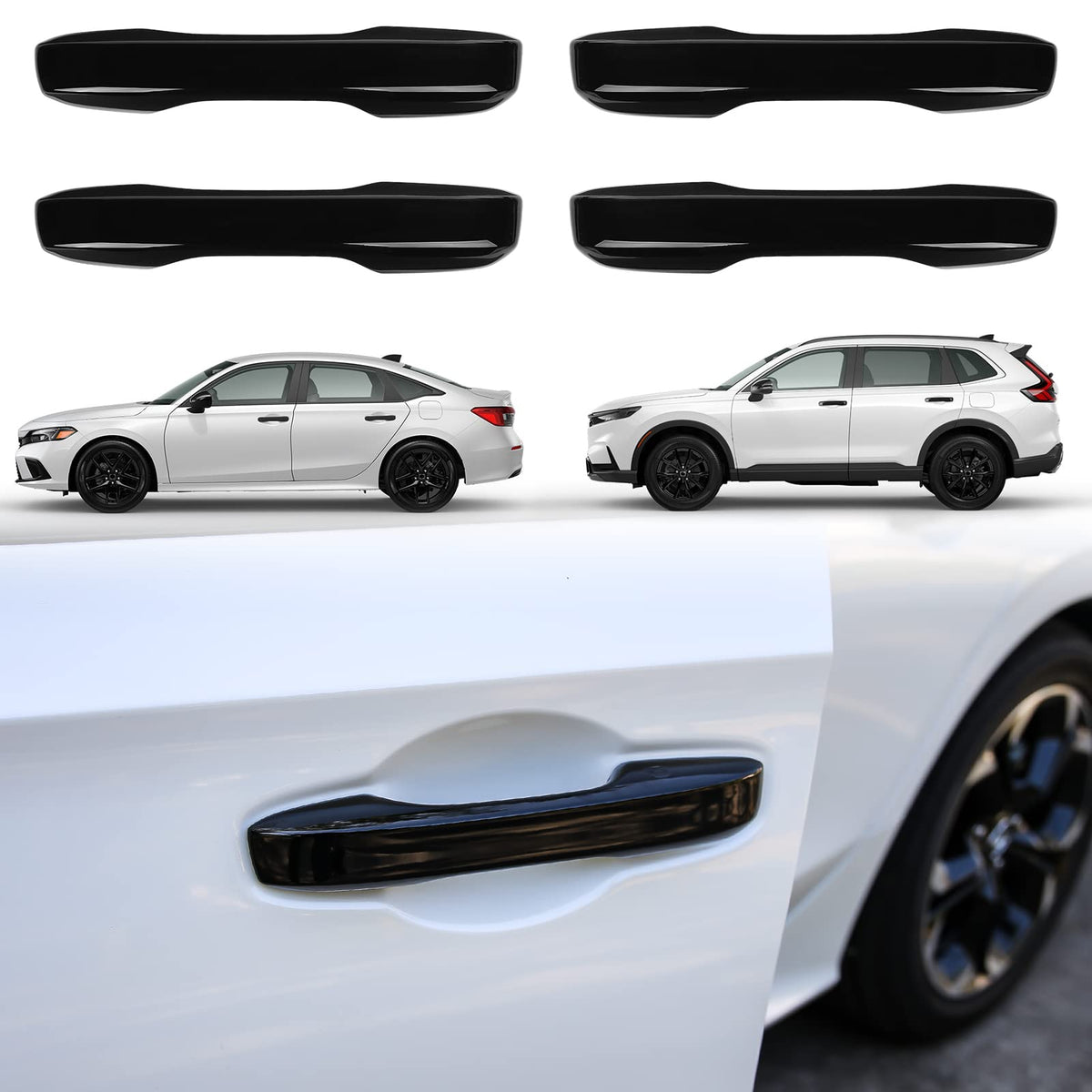 Thenice front view of handle cover showing sleek black finish and protection benefit