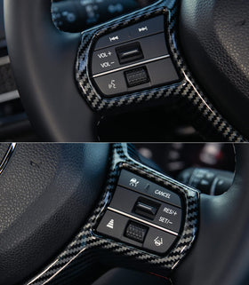 Thenice installed on Civic steering wheel demonstrating sportier cabin look