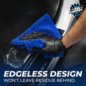 The Rag Company towel buffing car paint to a shine demonstrating safe polishing benefit