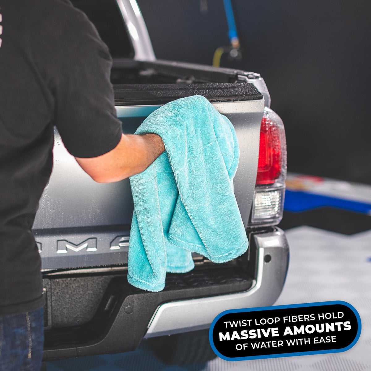 The Rag Company towel edge and seam close-up showing soft edges that protect paint