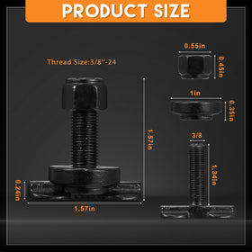 Therwen closeup of thread detail for secure 3/8"-24 attachment strength