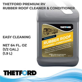 Thetford spray nozzle close-up demonstrating easy application and controlled coverage benefit