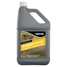 Thetford bottle front label showing product name and 64 oz size, clear identification benefit