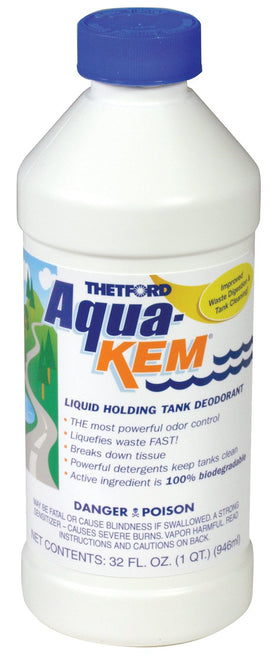 Thetford Aqua-KEM bottle front label showing product and scent benefits
