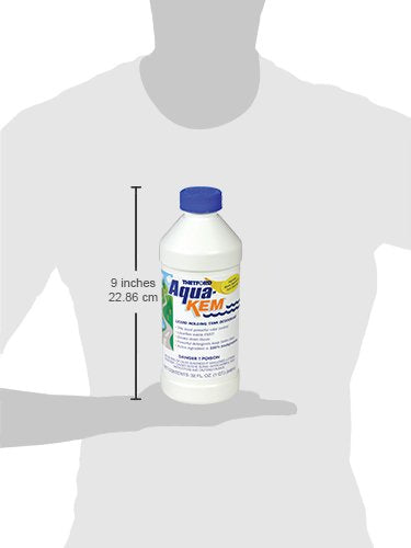 Thetford Aqua-KEM bottle placed in an RV bathroom showing easy use and odor control