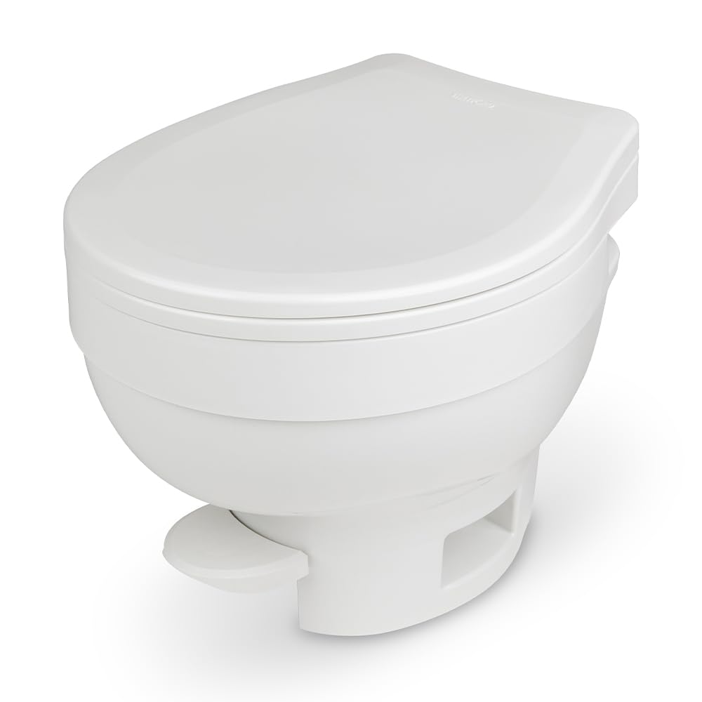 Thetford Aqua-Magic VI front view installed in RV, showing space-saving fit and clean finish