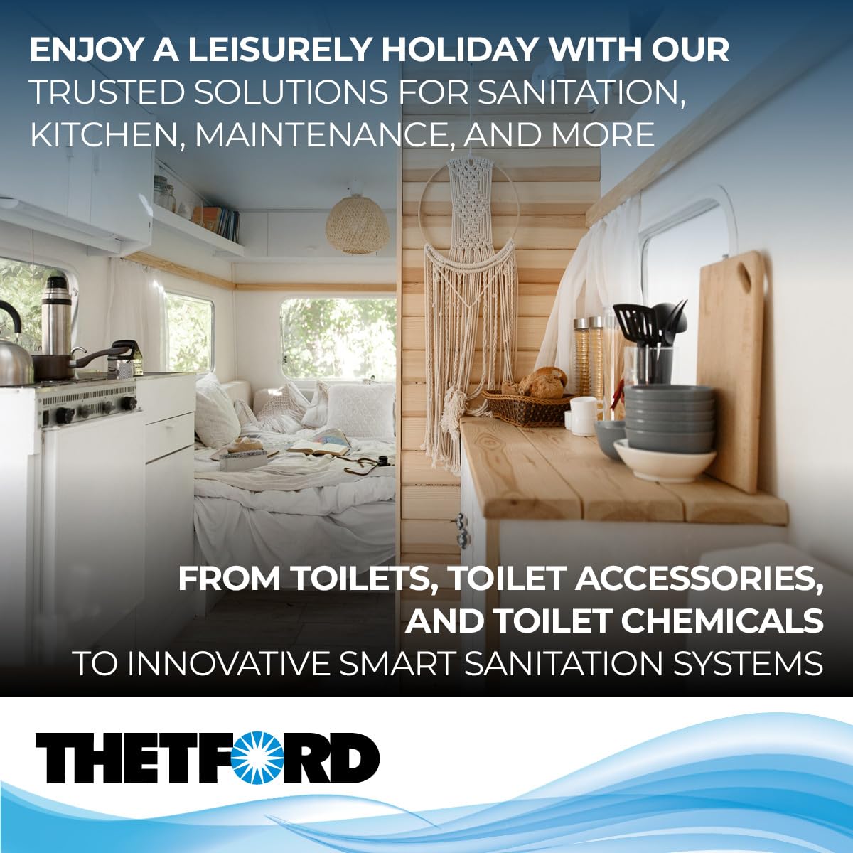Thetford kit installed in an RV toilet demonstrating restored water control
