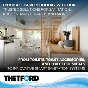 Thetford kit installed in an RV toilet demonstrating restored water control
