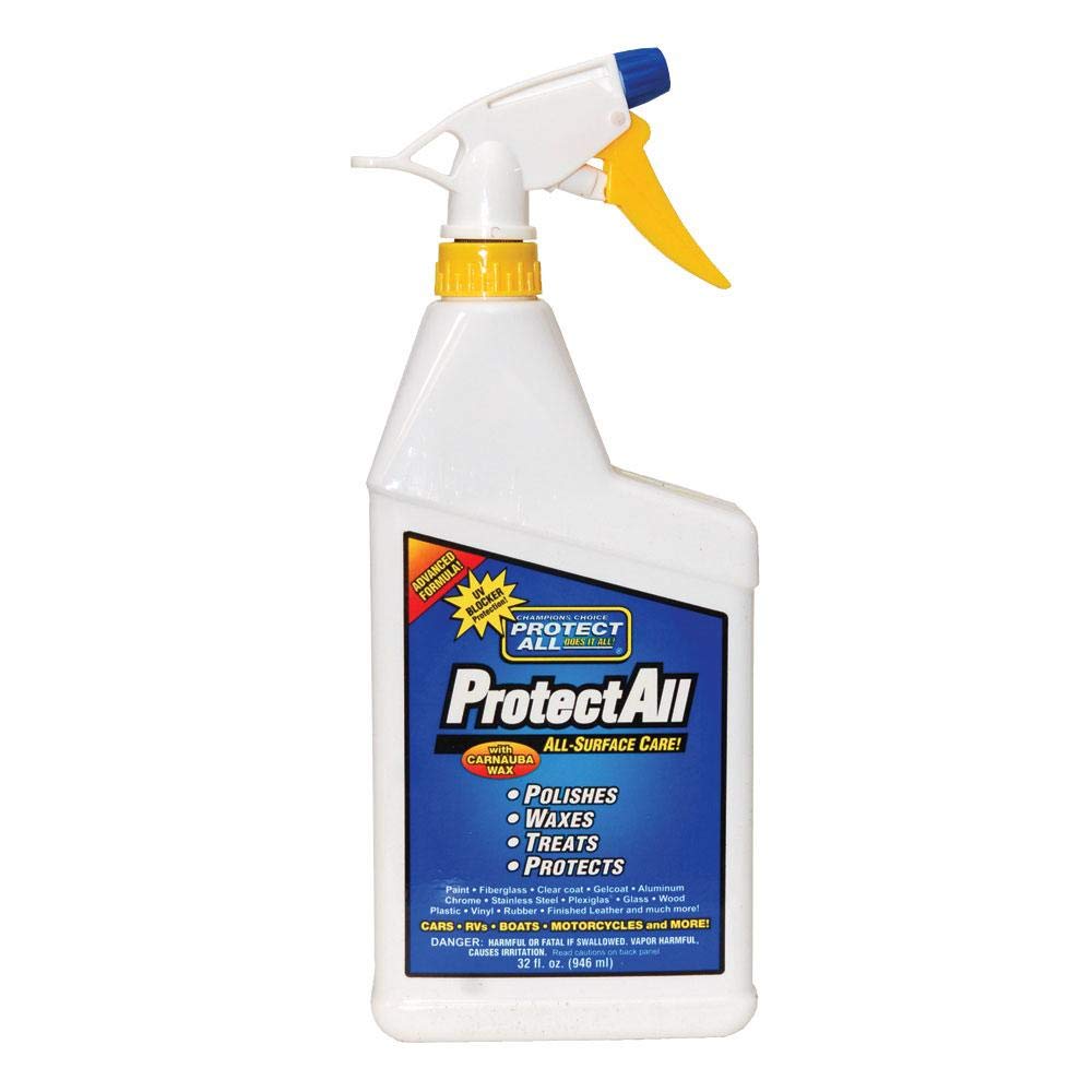 Thetford front packaging 32 oz spray bottle showing label and spray nozzle benefits