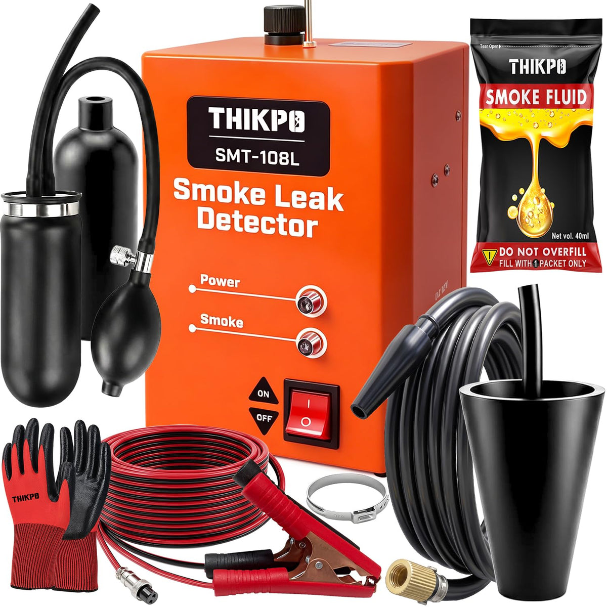 THIKPO front view of smoke machine showing compact housing and portability benefit