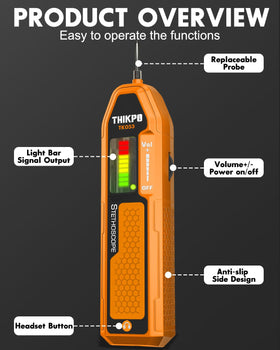 THIKPO probe placed on engine pulley demonstrating quick fault finding