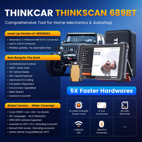 thinkcar THINKSCAN 689BT rear ports and labels, durable connectors for workshops