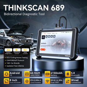 thinkcar rear panel and ports of ThinkScan 689 showing connectivity benefits