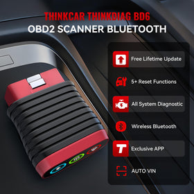 thinkcar bd6 plugged into car obd port demonstrating quick diagnostics benefit
