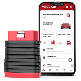 thinkcar bd6 front view showing compact Bluetooth scanner and plug benefit