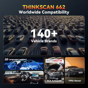 thinkcar THINKSCAN 662 in workshop setting aiding technician with system diagnosis